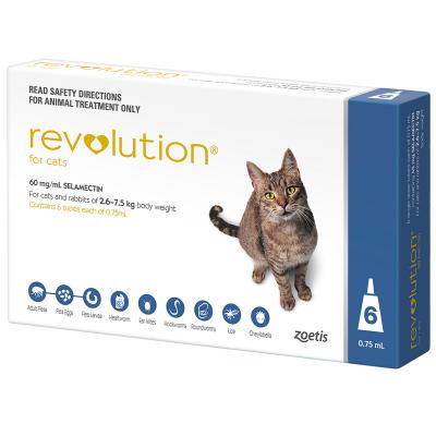 Revolution for Cats 2.6-7.5kg 6 to 17lbs 6 pack 1