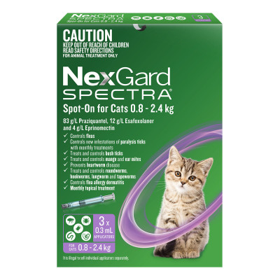 Nexgard-Spectra-Cats-and-Kittens-0.8-2.4kgs-1.75---5Lbs-3-Pack