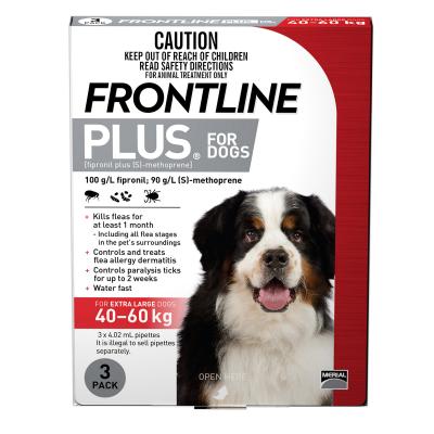 Frontline Plus X Large Dogs 40-60kg 88 to 132lbs 3 pack 1
