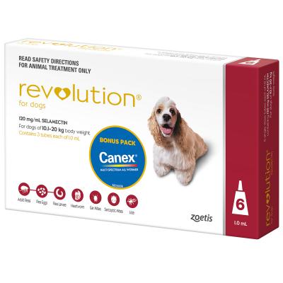 OUT OF STOCK Revolution Medium Dogs 10 - 20kg  22 - 44 lbs  6 pack 1