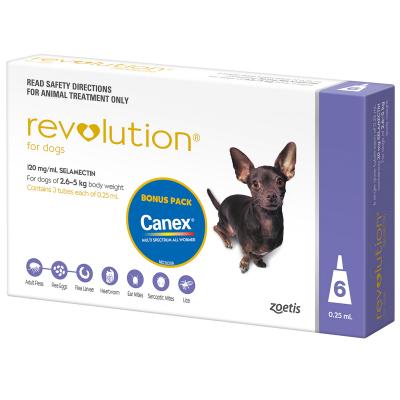 OUT OF STOCK Revolution Toy Dogs 2.6kg to 5 kg 6 to 11lbs 6 pack 1