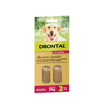 Drontal allwormer chewables up to 35kg up to 77lbs 2 tabs 1