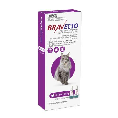 Bravecto Spot On For Large Cats 13.8 to 27.5lbs  6.25 - 12.5 kg 1