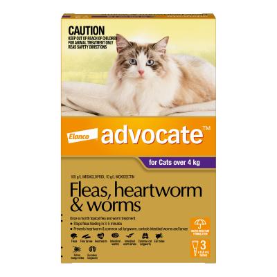 Advocate Cats over 9lbs to 19.8lbs over 4kg 3 pack 1